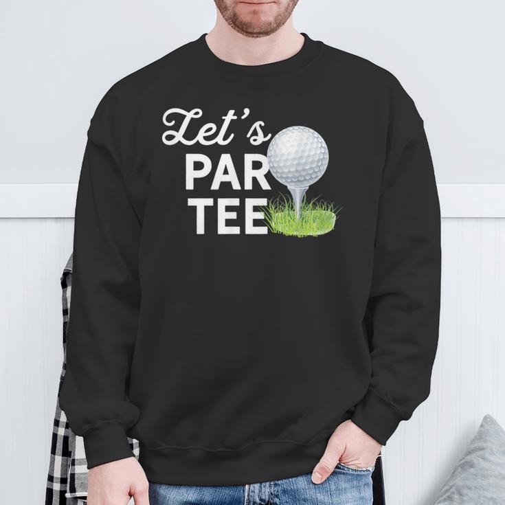 Let's Par ゴルフボール ティーピン付き 面白いゴルフクラブtシャツ スウェットシャツ 高齢者への贈り物