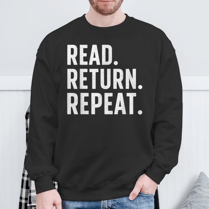 Librarian Art For Men Women School Library Book Lovers Sweatshirt Gifts for Old Men