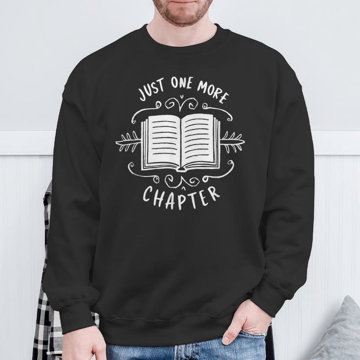 Librarian Just One More Chapter Bookish Cute Book Reading Sweatshirt Gifts for Old Men