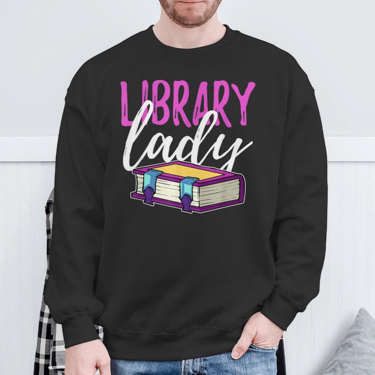 Librarian Library Reading Bookworm Books Sweatshirt Gifts for Old Men