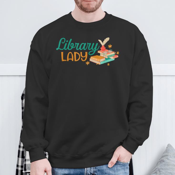 Library Carin Library Reader Book Worm Sweatshirt Gifts for Old Men