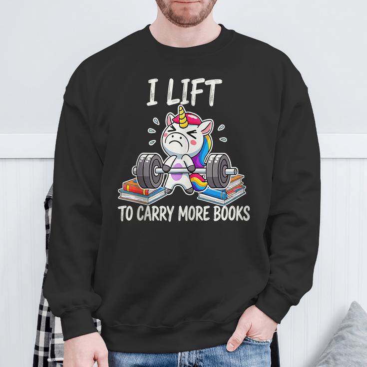 Lifting To Hold More Books Deadlift Unicorn Reader Workout Sweatshirt Gifts for Old Men Lifting To Hold More Books Deadlift Unicorn Reader Workout Sweatshirt Gifts for Old Men