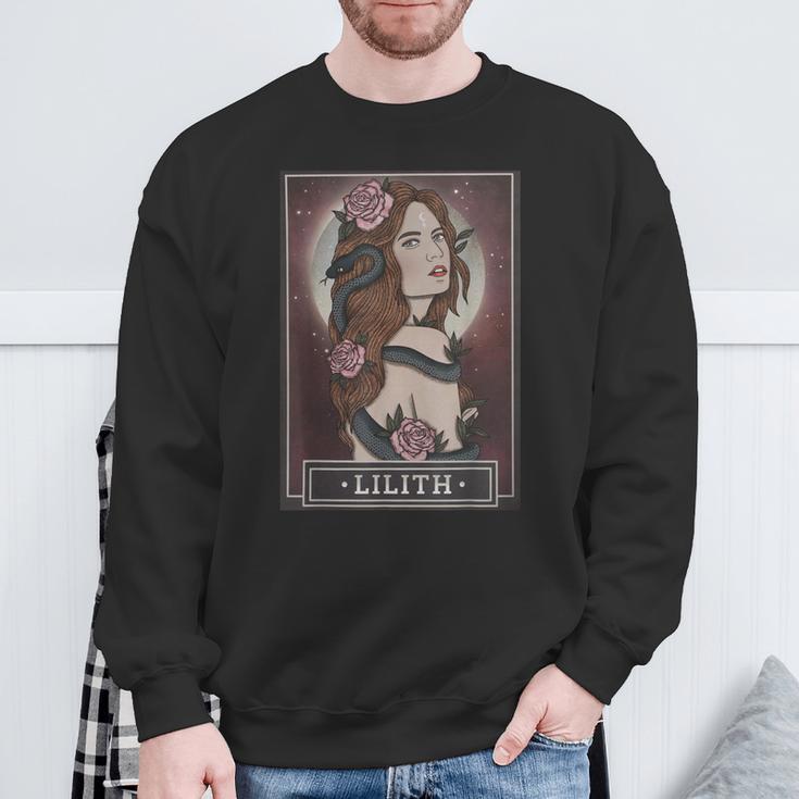 Lilith Goddess Tarot Card Book Of Shadows Sweatshirt Gifts for Old Men