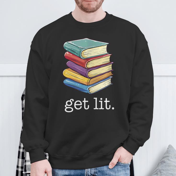 Get Lit Reading Book Sweatshirt Gifts for Old Men Get Lit Reading Book Sweatshirt Gifts for Old Men