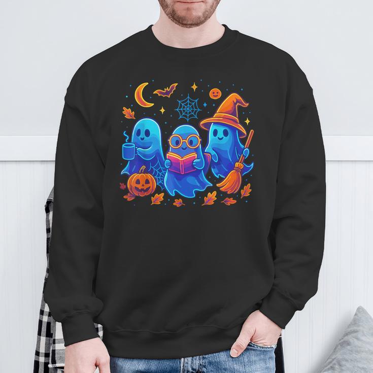 Little Ghost Coffee Tee Spooky Season Ghost Reading Book Sweatshirt Gifts for Old Men Little Ghost Coffee Tee Spooky Season Ghost Reading Book Sweatshirt Gifts for Old Men