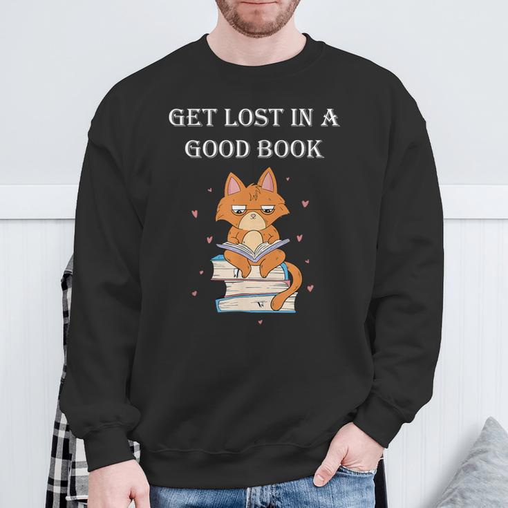 Get Lost In a Good Book Sweatshirt Gifts for Old Men