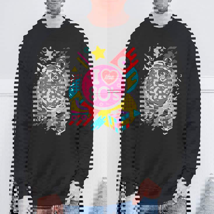 I Love The 80年代シャツ 80年代服 男女兼用 1980年代 スウェットシャツ 高齢者への贈り物