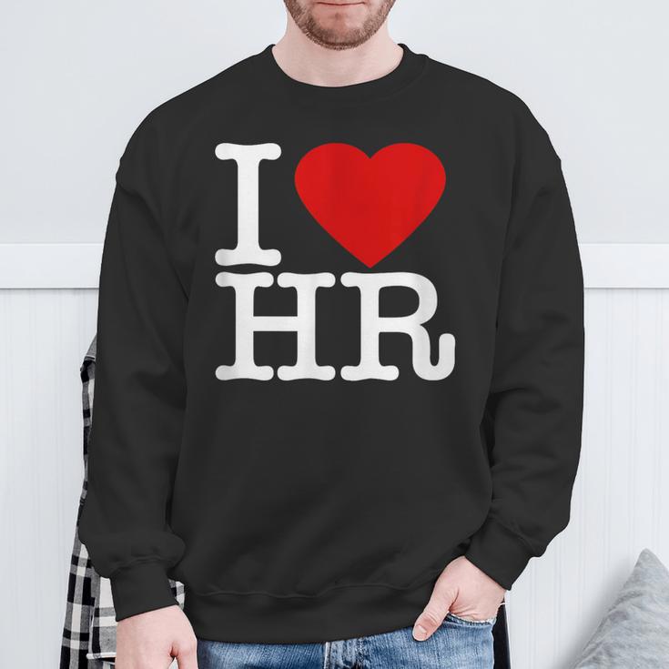 I Love Hr レッドハート 人事 スウェットシャツ 高齢者への贈り物