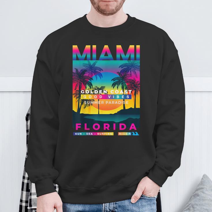 I Love Miami Miamiibes Illustration Graphic s スウェットシャツ 高齢者への贈り物