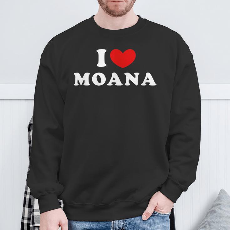 I Love Moana 私は愛する Moana スウェットシャツ 高齢者への贈り物