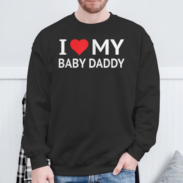 I Love My Baby Daddy スウェットシャツ 高齢者への贈り物