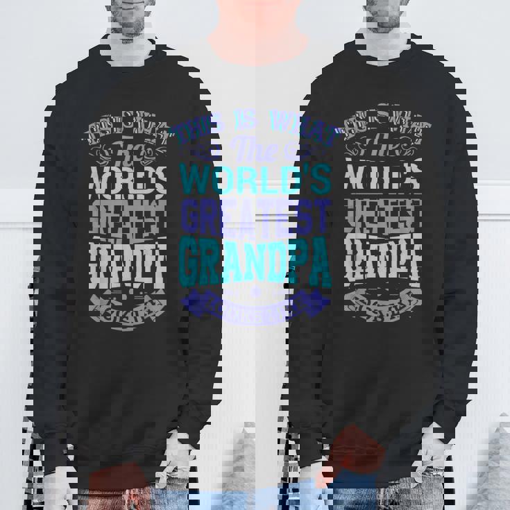 I Love My Grandpa Best Cool Grandpa グラフィックイラスト スウェットシャツ 高齢者への贈り物