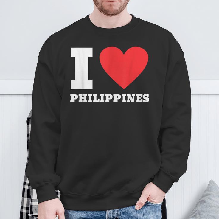 I Love Philippines I Heart Philippines 家族旅行 スウェットシャツ 高齢者への贈り物