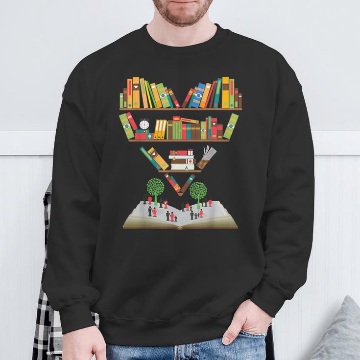 I Love Reading Heart Love Books l Books Lovers Sweatshirt Gifts for Old Men