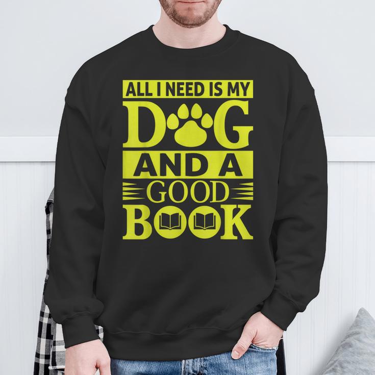 i Love Reading Tee All i Need Is My Dog And a Good Book Men Women Sweatshirt Gifts for Old Men i Love Reading Tee All i Need Is My Dog And a Good Book Men Women Sweatshirt Gifts for Old Men
