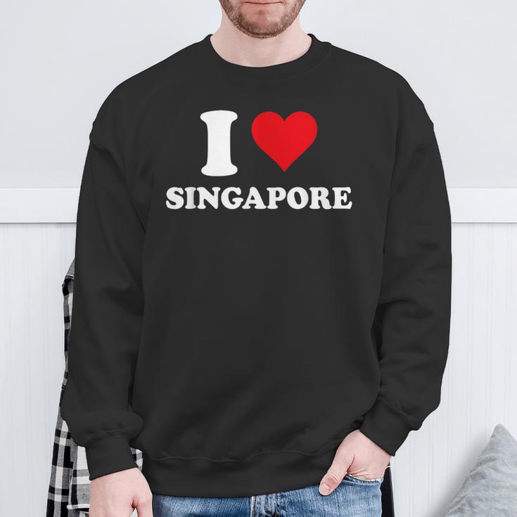 I Loveingapore Heart シンガポールギフト スウェットシャツ 高齢者への贈り物