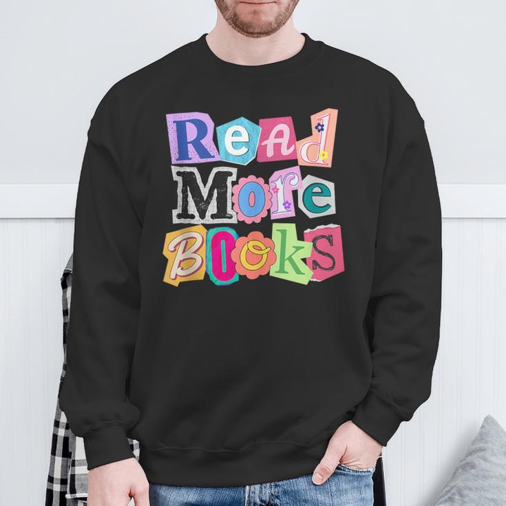 Magazine Letters Read More Books Sweatshirt Gifts for Old Men
