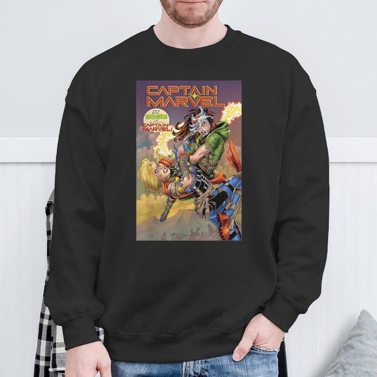 Marvel Captain Marvel Versus Rogue Revenge Comic Book Cover Sweatshirt Gifts for Old Men Marvel Captain Marvel Versus Rogue Revenge Comic Book Cover Sweatshirt Gifts for Old Men