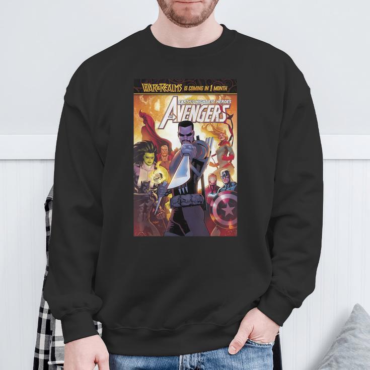 Marvel Comixology Avengers War Of Vampires Comic Book Cover Sweatshirt Gifts for Old Men Marvel Comixology Avengers War Of Vampires Comic Book Cover Sweatshirt Gifts for Old Men