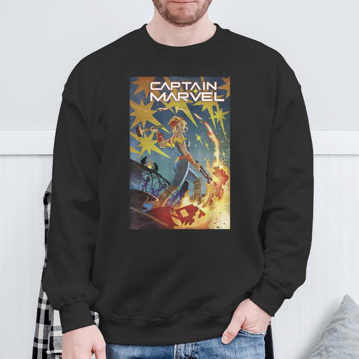 Marvel Comixology Captain Marvel She-Hulk Comic Book Cover Sweatshirt Gifts for Old Men