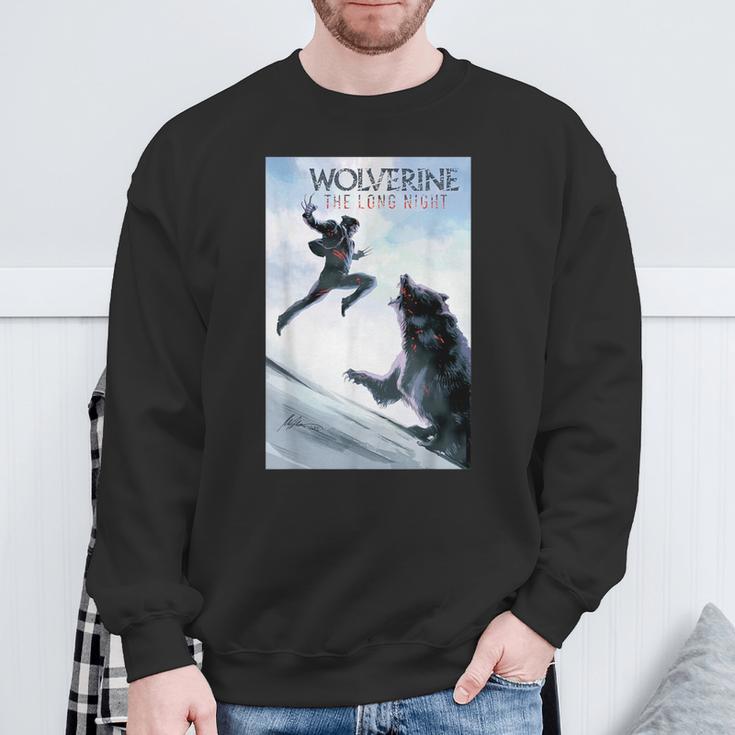 Marvel Comixology Wolverine Long Nights Comic Book Cover Sweatshirt Gifts for Old Men