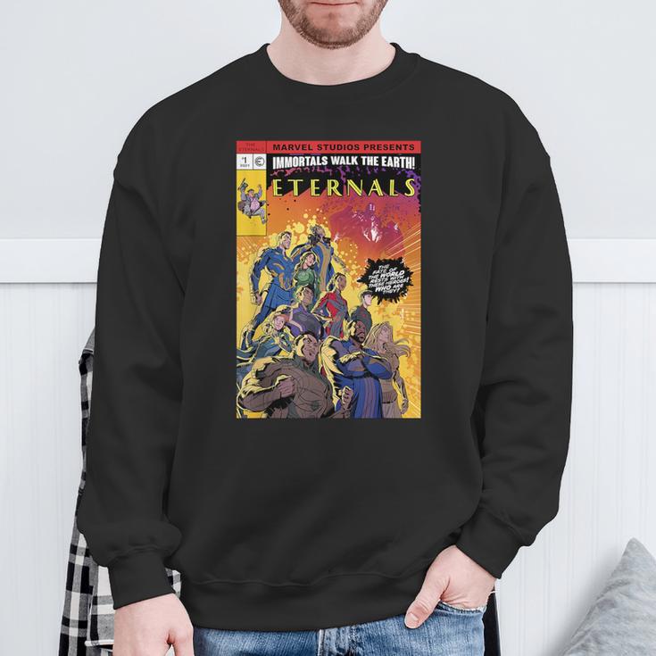 Marvel Eternals Group Shot Comic Book Cover Sweatshirt Gifts for Old Men Marvel Eternals Group Shot Comic Book Cover Sweatshirt Gifts for Old Men