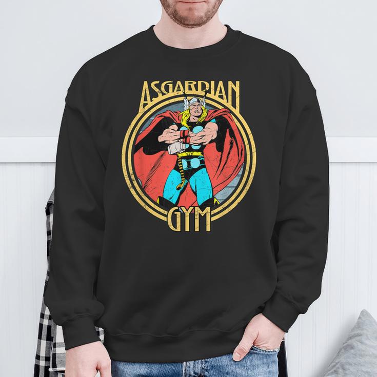 Marvel Thor Retro Comic Book Asgardian Gym Sweatshirt Gifts for Old Men