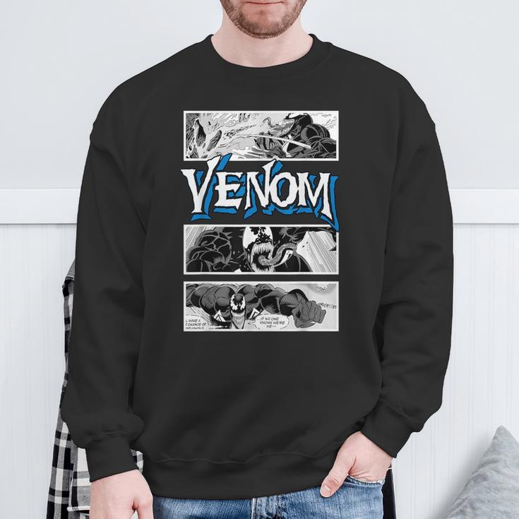 Marvel Venom Comic Book Illustrations Panel Graphic T-Shirt Sweatshirt Gifts for Old Men