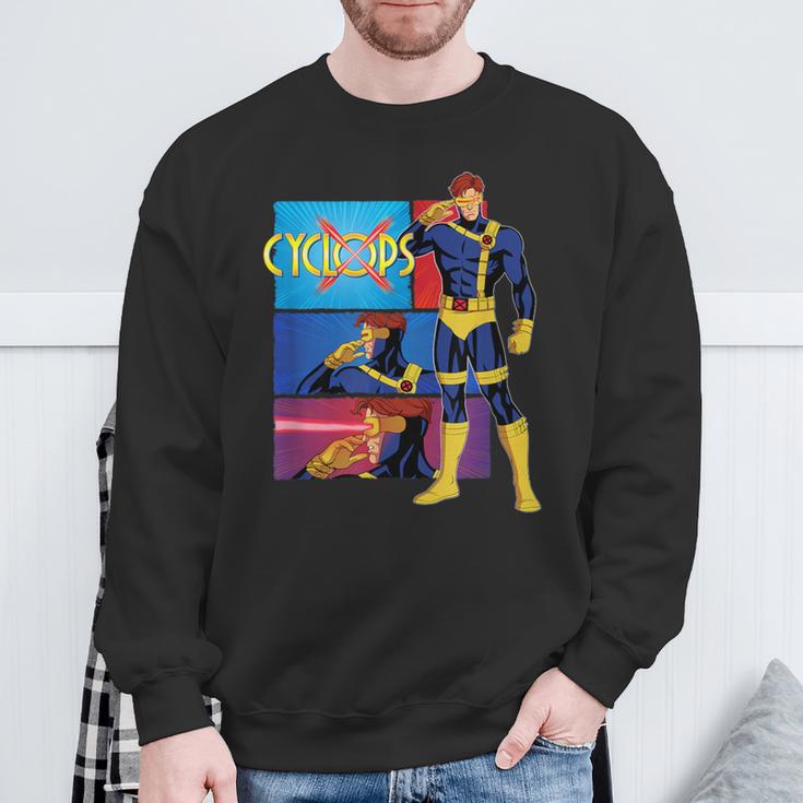 Marvel X-Men '97 Vintage Classic Cyclops Comic Book Panels Sweatshirt Gifts for Old Men