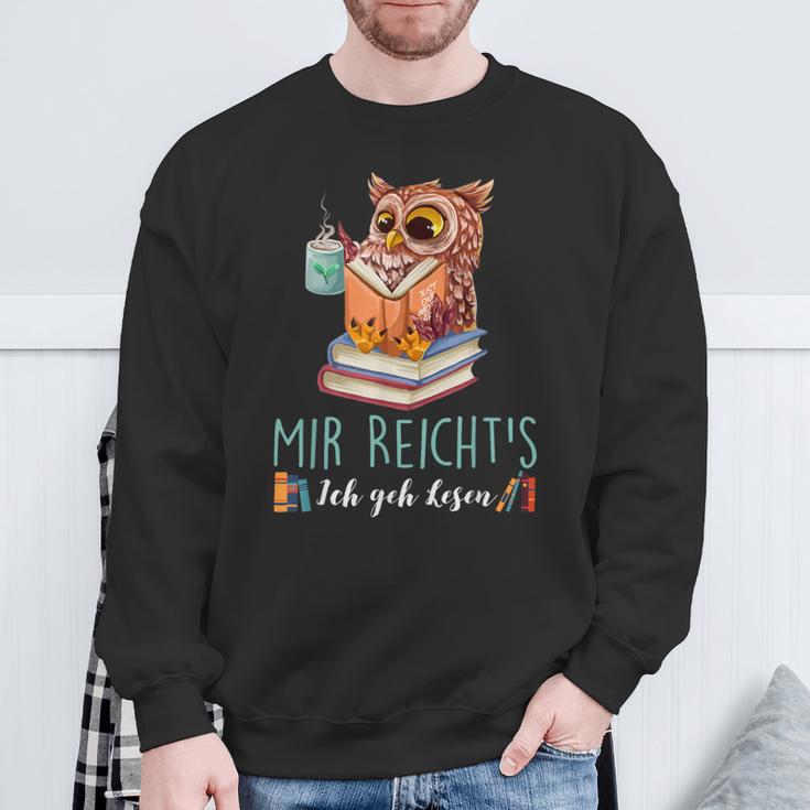 Mir Reicht's Ich Geh Resen Books Reading Fan Bookworm Owls Sweatshirt Gifts for Old Men