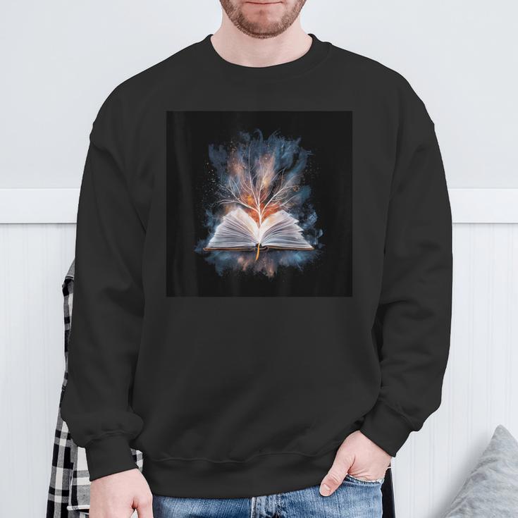 Motif With Magical Magic Book Sweatshirt Gifts for Old Men Motif With Magical Magic Book Sweatshirt Gifts for Old Men