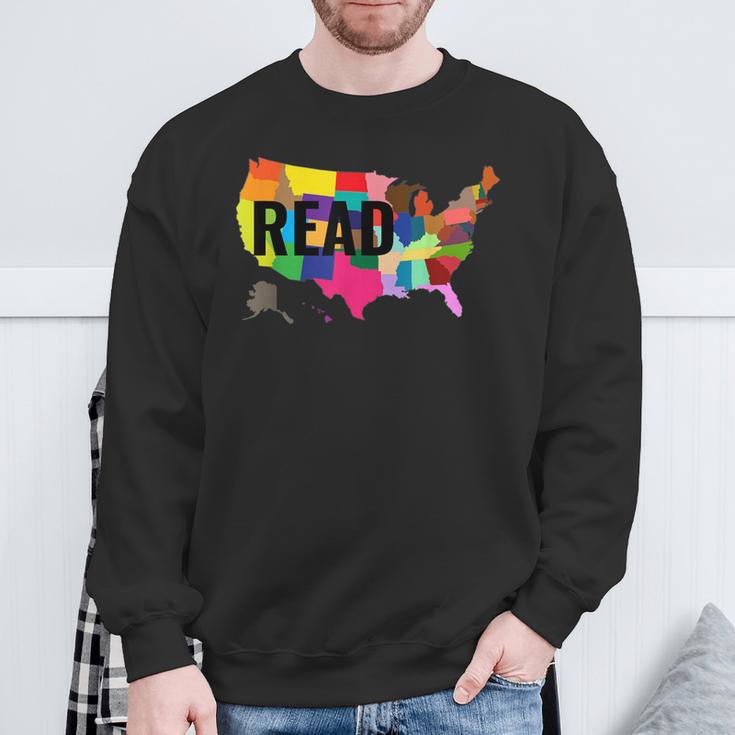 National Read America Shirt United States Read Books Sweatshirt Gifts for Old Men National Read America Shirt United States Read Books Sweatshirt Gifts for Old Men