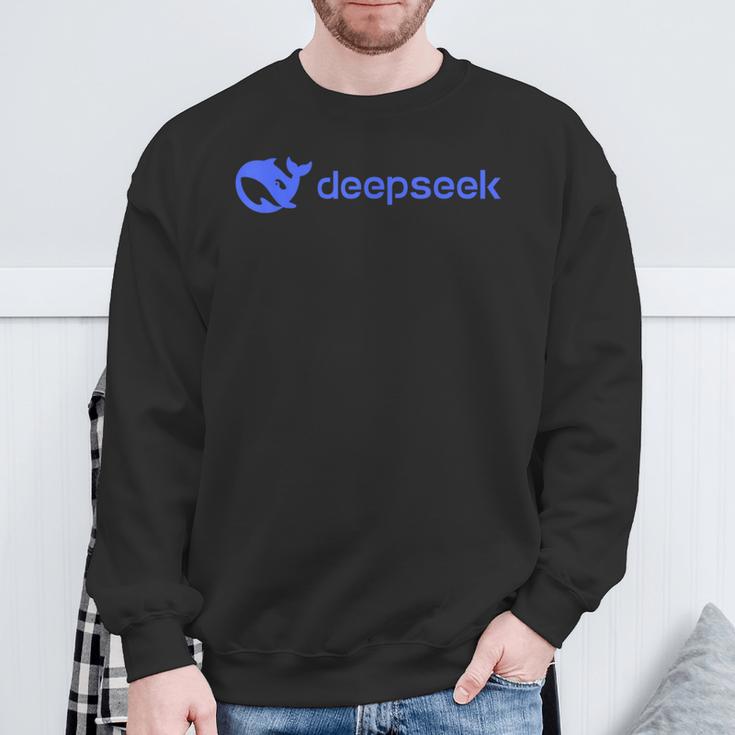Nerdy Deepseek Ai 人工知能 コンピューター オタク スウェットシャツ 高齢者への贈り物