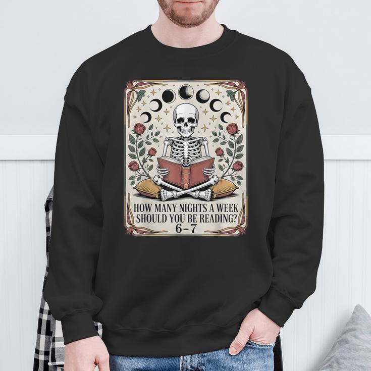 How Many Nights Reading Meme 6 7 Book Lover Sweatshirt Gifts for Old Men