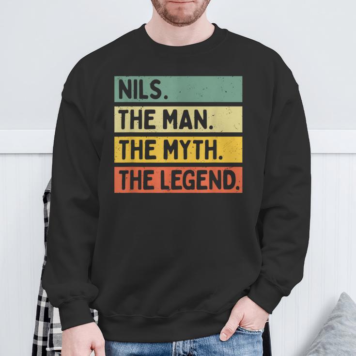 Nils The Man The Myth The Legend面白い名言 スウェットシャツ 高齢者への贈り物