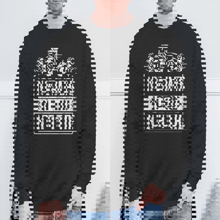 No Farmers No Food No Future ファーマー 農場農場農業 スウェットシャツ 高齢者への贈り物