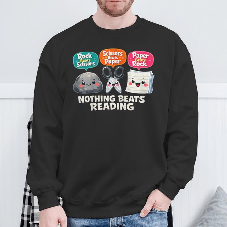 Nothing Beats Reading Book Librarian Across America Kids Sweatshirt Gifts for Old Men