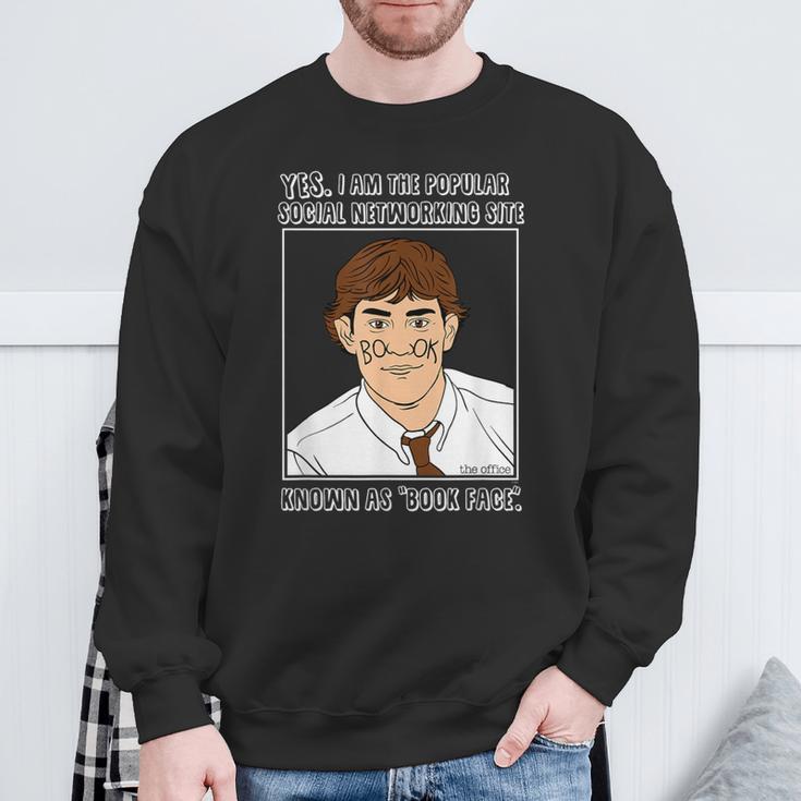 The Office Book Face Jim Sweatshirt Gifts for Old Men The Office Book Face Jim Sweatshirt Gifts for Old Men