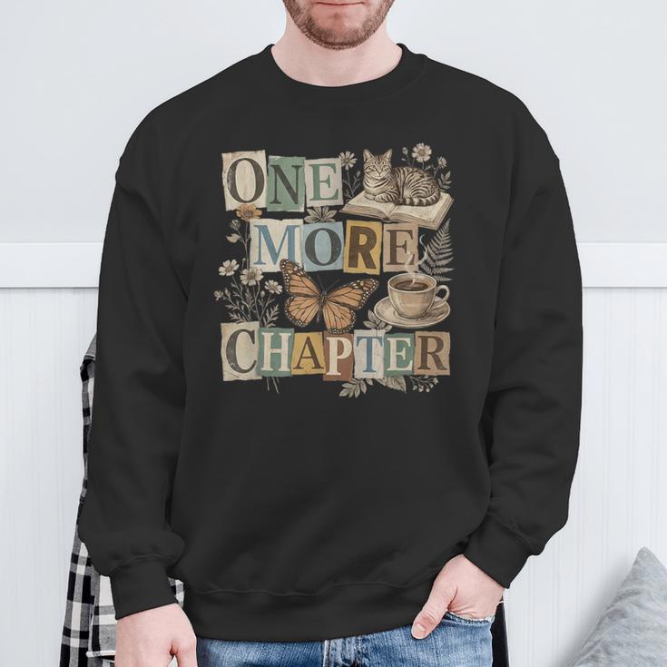 One-More Chapter Vintage Bookish Collage Book Lover Reading Sweatshirt Gifts for Old Men