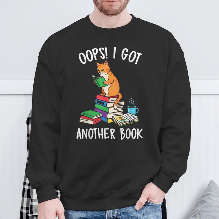 Oops I Got Another Book Cat Reader Sweatshirt Gifts for Old Men Oops I Got Another Book Cat Reader Sweatshirt Gifts for Old Men