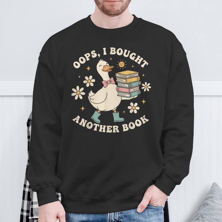 Oops I Bought Another Book Shirt Goose Reader Sweatshirt Gifts for Old Men