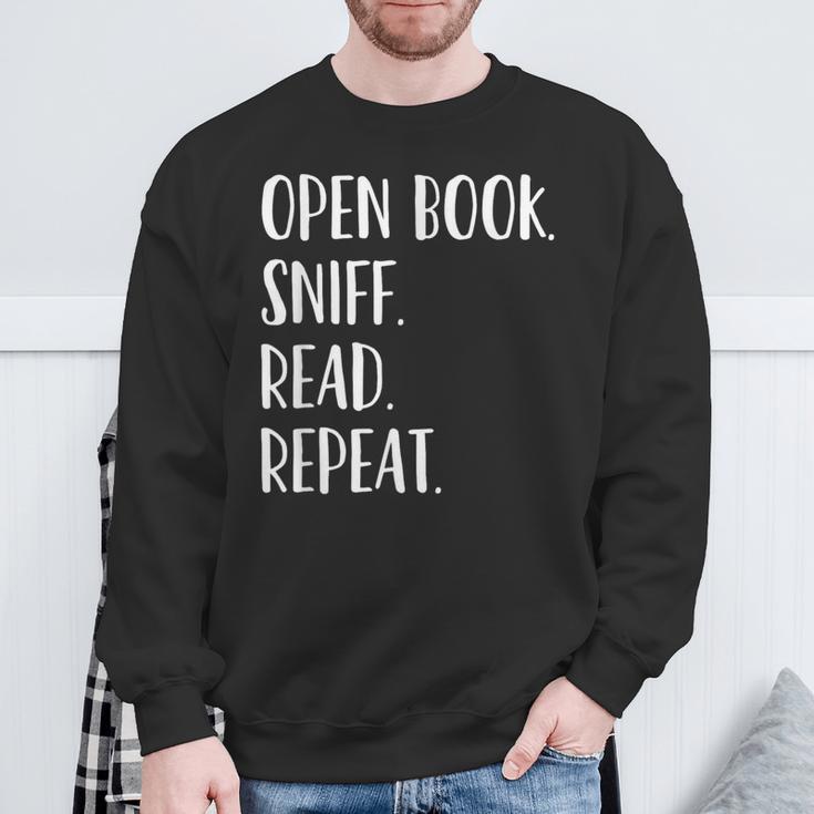 Open Book Sniff Read Repeat T-Shirt Sweatshirt Gifts for Old Men Open Book Sniff Read Repeat T-Shirt Sweatshirt Gifts for Old Men