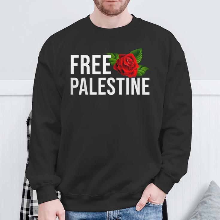 Palestine Free Palestine Free Gaza Palestine Flag Arabic スウェットシャツ 高齢者への贈り物