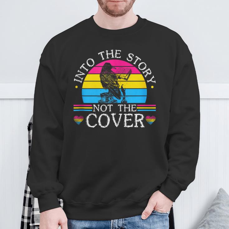 Pansexual Pride Genderqueer Book Pun Pansexuality Pan Pride Sweatshirt Gifts for Old Men