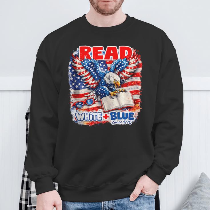Patriotic Eagle Reading Book Read Blue Since 1776 Sweatshirt Gifts for Old Men Patriotic Eagle Reading Book Read Blue Since 1776 Sweatshirt Gifts for Old Men