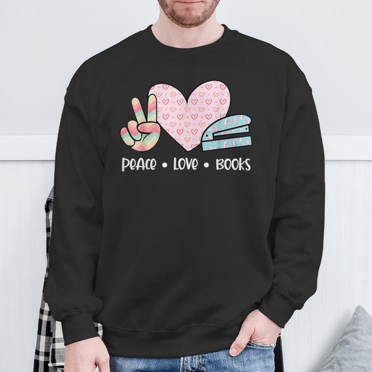 Peace Love Books Reading Sweatshirt Gifts for Old Men Peace Love Books Reading Sweatshirt Gifts for Old Men