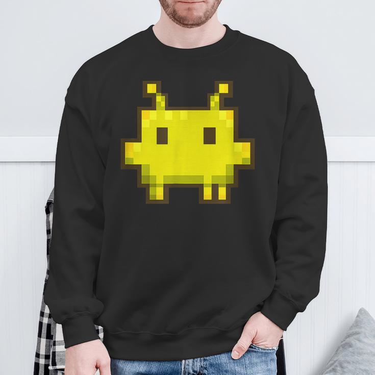 Pixel Gamer Clawd Claude Code Gaming レトロ コーディング ユーモア スウェットシャツ 高齢者への贈り物