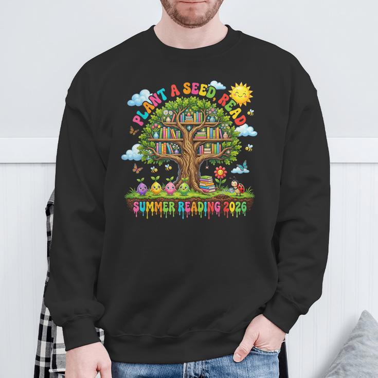 Plant A Seed Read Summer Reading 2026 Book Tree Sweatshirt Gifts for Old Men