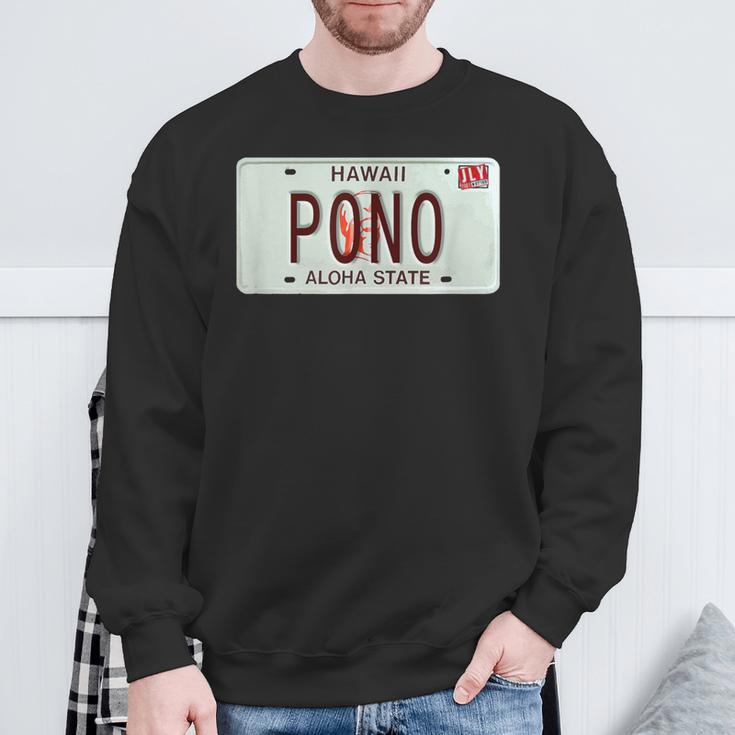 Pono ヴィンテージ ハワイ ナンバープレート スウェットシャツ 高齢者への贈り物