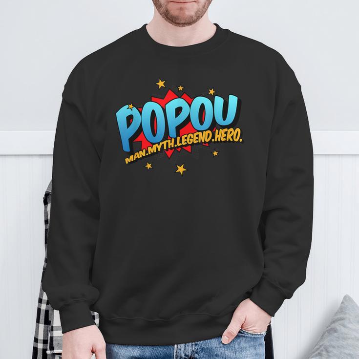 Popou Grandpa Man Myth Legend Hero Pop Art Comic Book Sweatshirt Gifts for Old Men Popou Grandpa Man Myth Legend Hero Pop Art Comic Book Sweatshirt Gifts for Old Men